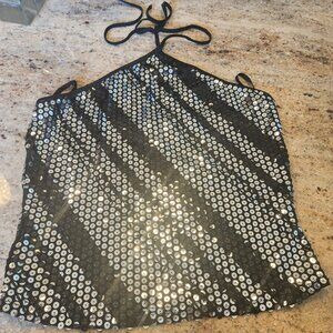 Express Sequin Halter top in Women's size M
